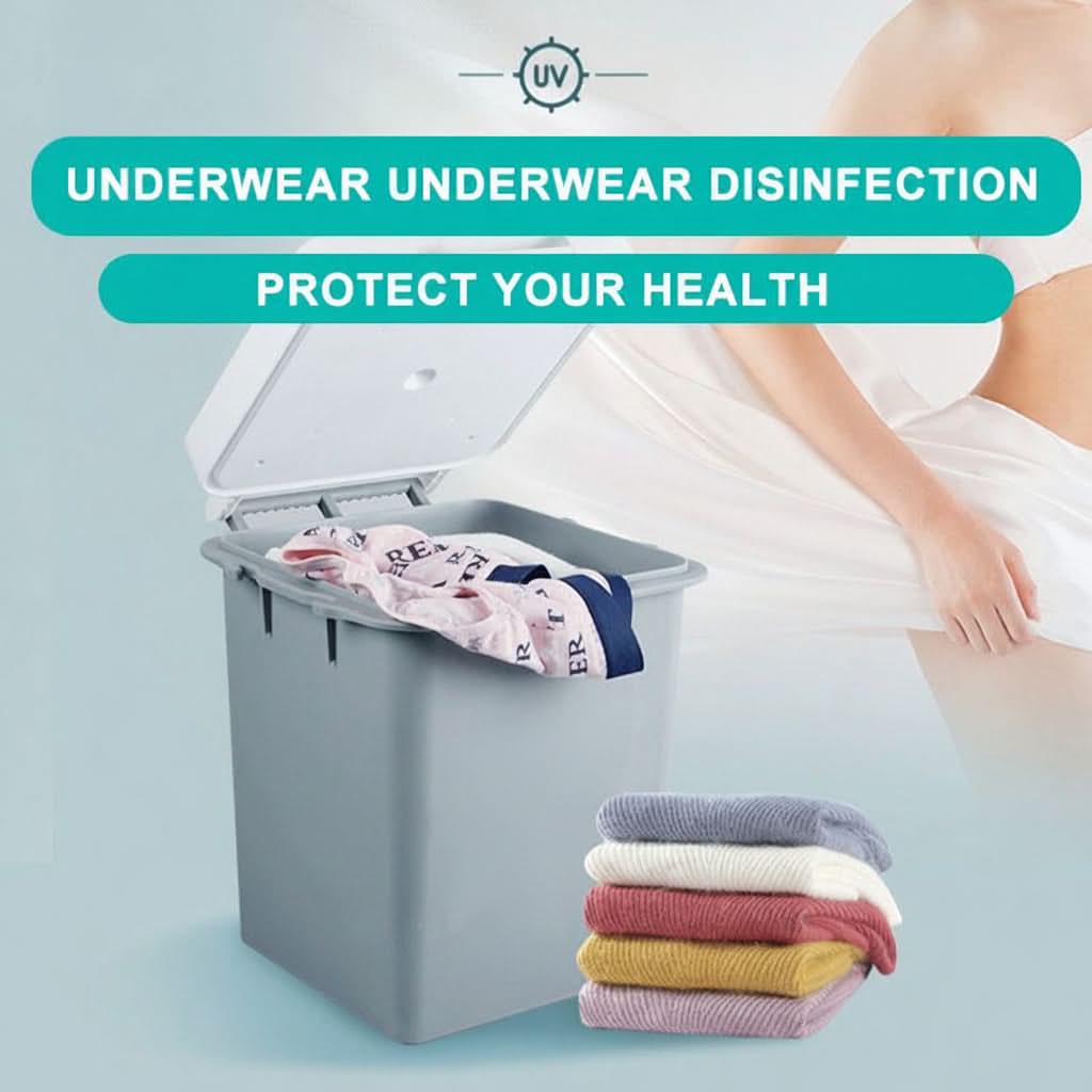Sterilizzatore UV USB da 4L in ABS grigio per mascherine, telefoni e occhiali; disinfezione senza residuo chimico.