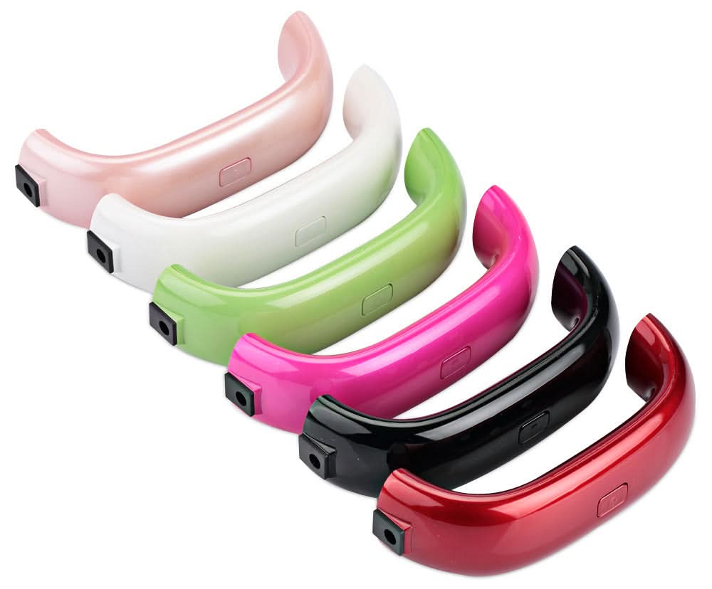 Lampada UV LED USB 9W per unghie, asciuga gel manicure; colori arcobaleno disponibili, dimensioni 15×4×4 cm.