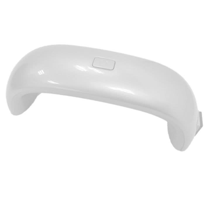 Lampada UV LED USB mini da 9W per unghie, curvata bianca con pulsante centrale