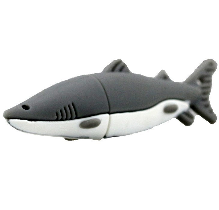 Penna USB squalo cartoon in PVC, design marino, USB 2.0