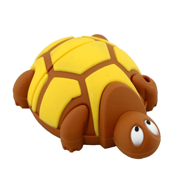 Chiavetta USB a forma di tartaruga cartoon marrone-giallo