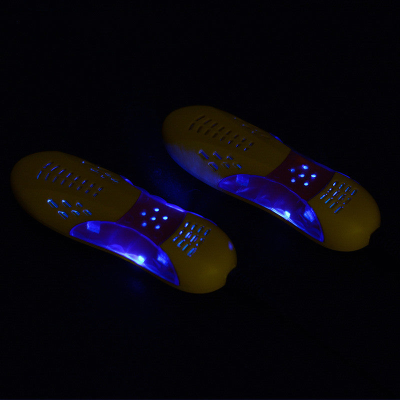 Asciugatore per scarpe multifunzione domestico autunno-inverno, 12 W, 220 V, 17×6×3 cm, due unità LED blu