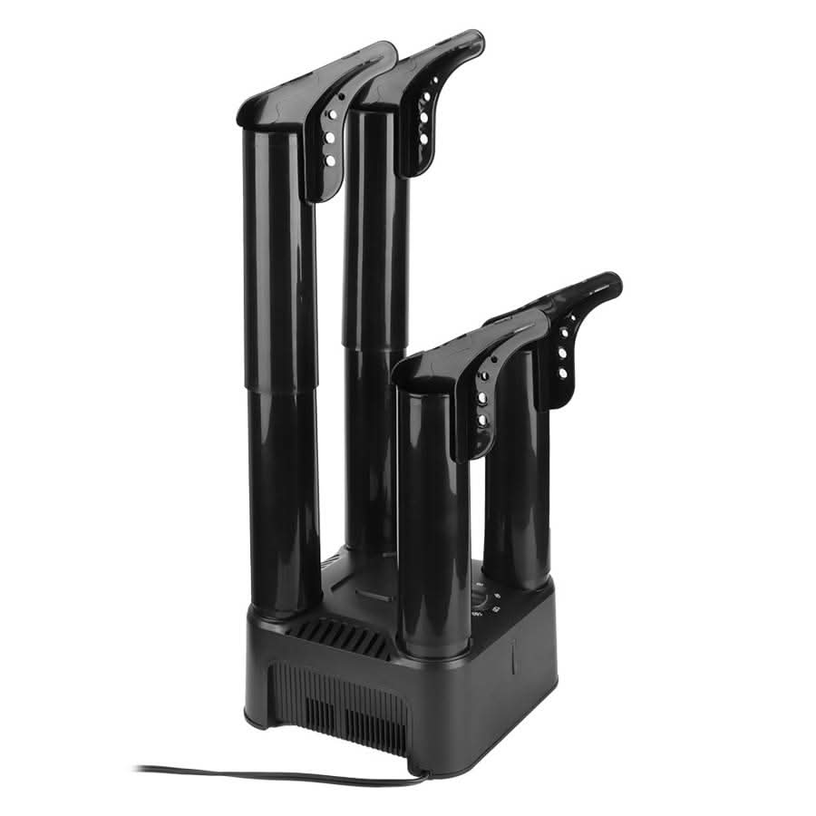 Asciugatrice per scarpe domestica, 200W, timer, 45–65°C, peso 1926 g, 6 tubi riscaldanti, 4 clip porta-scarpe