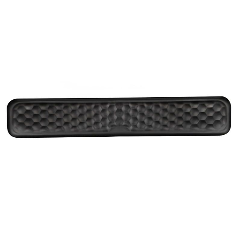 Poggiapolsi per tastiera in memory foam, superficie esagonale, nero, 36x80 cm