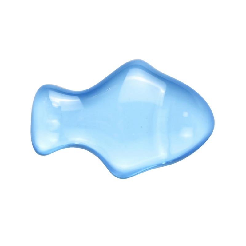 Supporto ergonomico per polso del mouse, cuscinetto a forma di pesce in silicone blu, antiscivolo