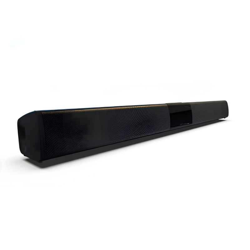 Soundbar Bluetooth 20W nera, barra lunga con 4 altoparlanti, batteria 2000 mAh, compatibile con TV/PC