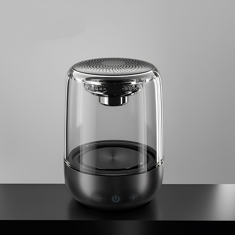 Altoparlante portatile Bluetooth con LED multicolore, bassi potenti e distanza fino a 10 m.