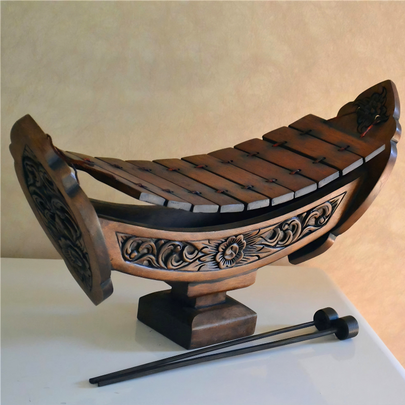 Xilofono a mano in legno, decorazione a pendente, 27x16 cm