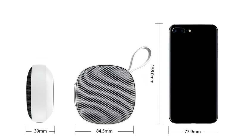 Altoparlante Bluetooth magnetico, wireless, vivavoce, leggero, appeso, bassi potenti, IPX6, Bluetooth 4.0.
