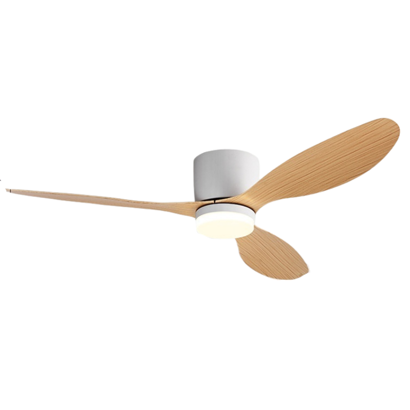 Ventilatore a soffitto retrò con luce integrata, pale ABS, diametro 106 cm (42 in), controllo remoto e inverter.
