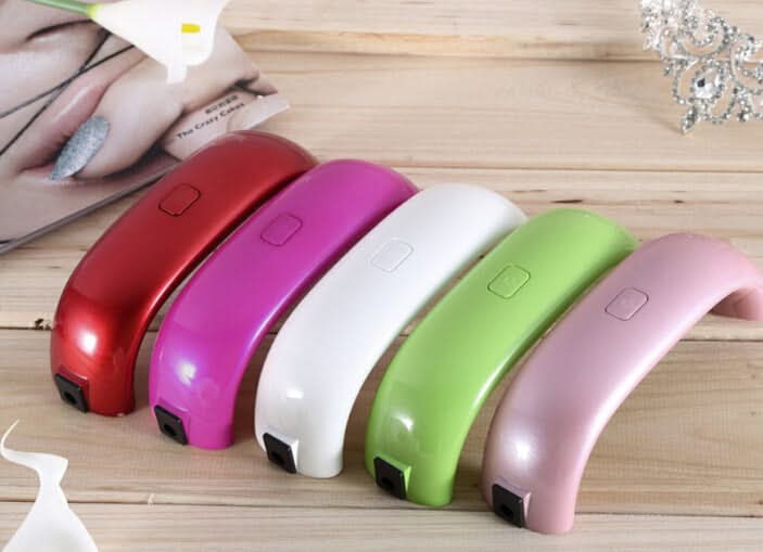 Set di lampade UV LED USB 9W per unghie, asciugatura gel manicure, colori rosso, viola, bianco, verde, rosa