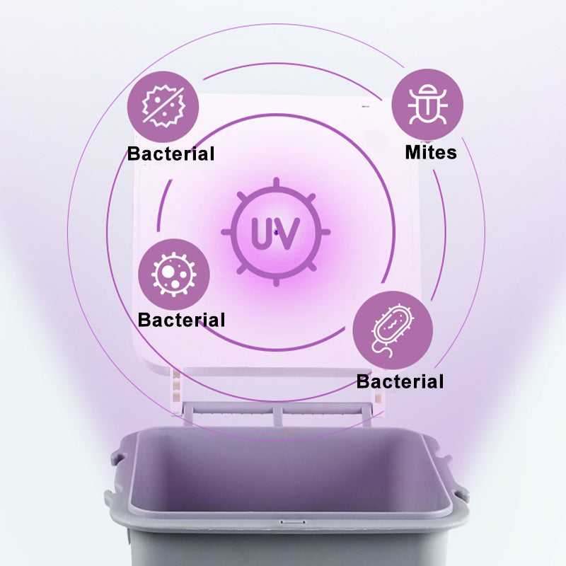 Sterilizzatore UV USB da 4L in ABS grigio per telefoni, mascherine, occhiali e portafogli a casa