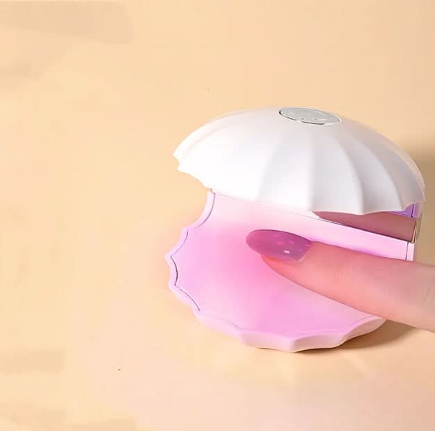 Lampada LED per unghie Quick Drying, 18W, bianca con base rosa, alimentazione USB
