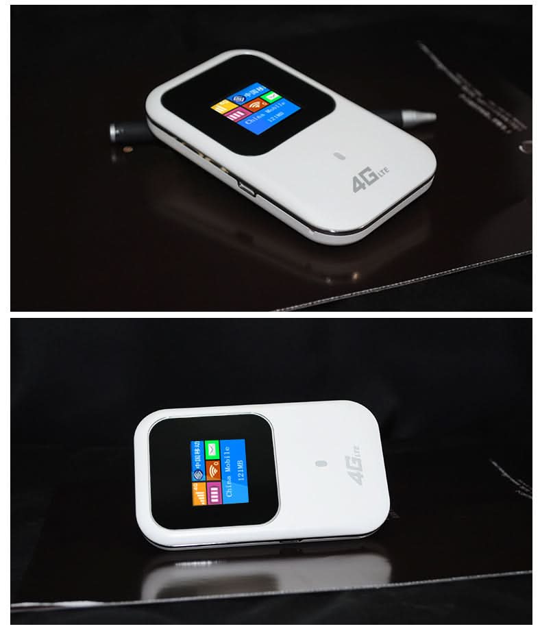 Router portatile WiFi H80 4G-FDD B1/B3/B5/B40, 100 Mbps DL, 50 Mbps UL, fino a 10 utenti, 2400 mAh, standby >30h