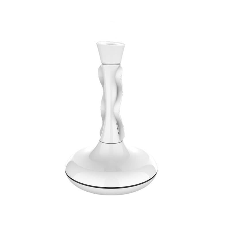 Lavatrice a vortice mini ad alta potenza alimentata USB 5V 26W, bianca con base rotonda.
