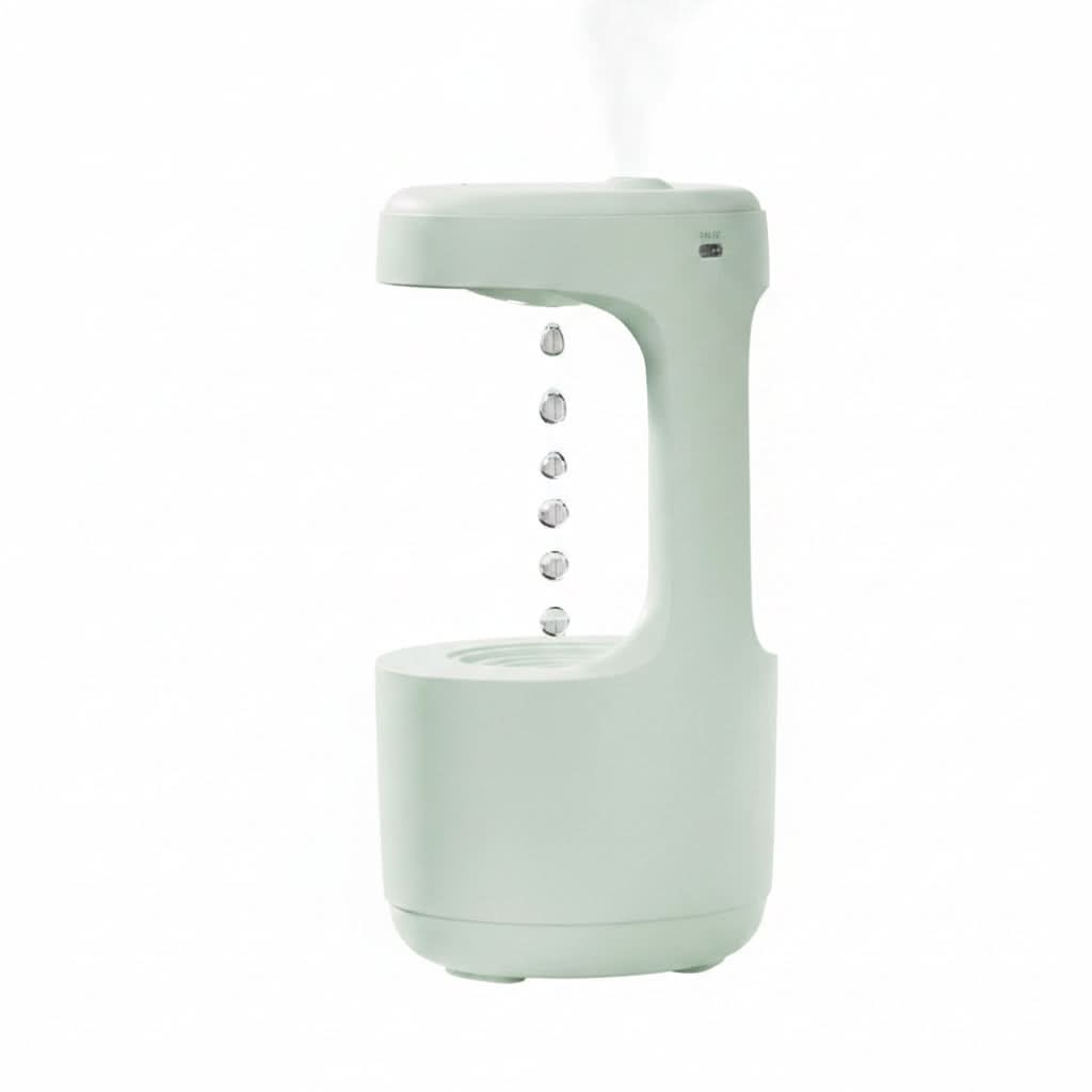 Umidificatore da camera anti-gravità con orologio, diffusore aromi a gocce d'acqua, grande capacità, silenzioso.