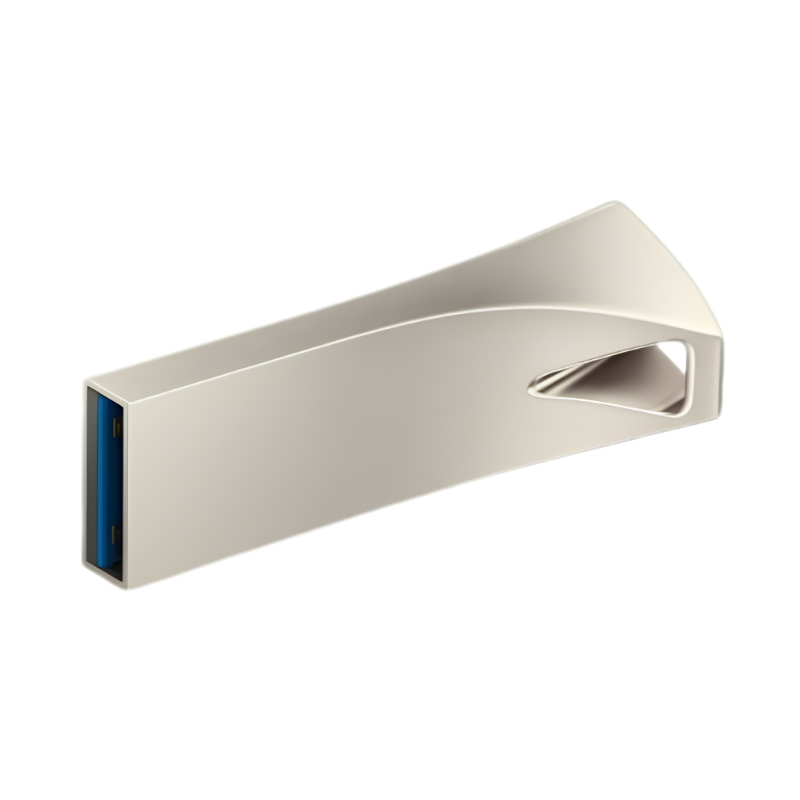 Chiavetta USB in metallo triangolare, interfaccia USB 2.0, protezione scrittura, indicatore LED.
