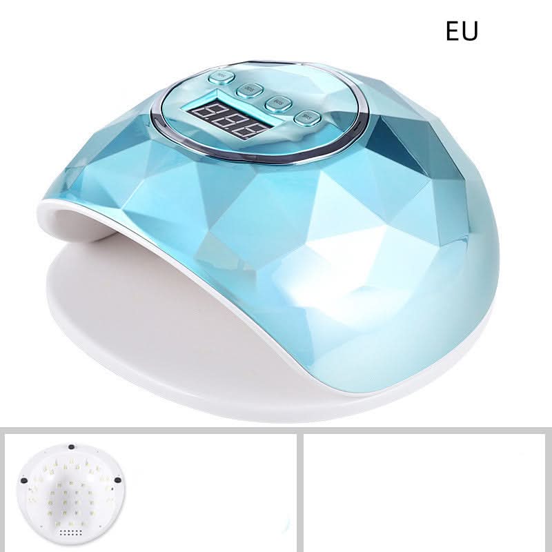 Lampada LED per unghie colorata, 86W, ABS, 39 LED, colore verde-azurro; include cavo e manuale