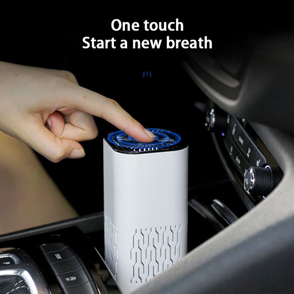 Purificatore d'aria portatile con ioni negativi: elimina formaldeide, polvere, fumo e odori in auto e casa.