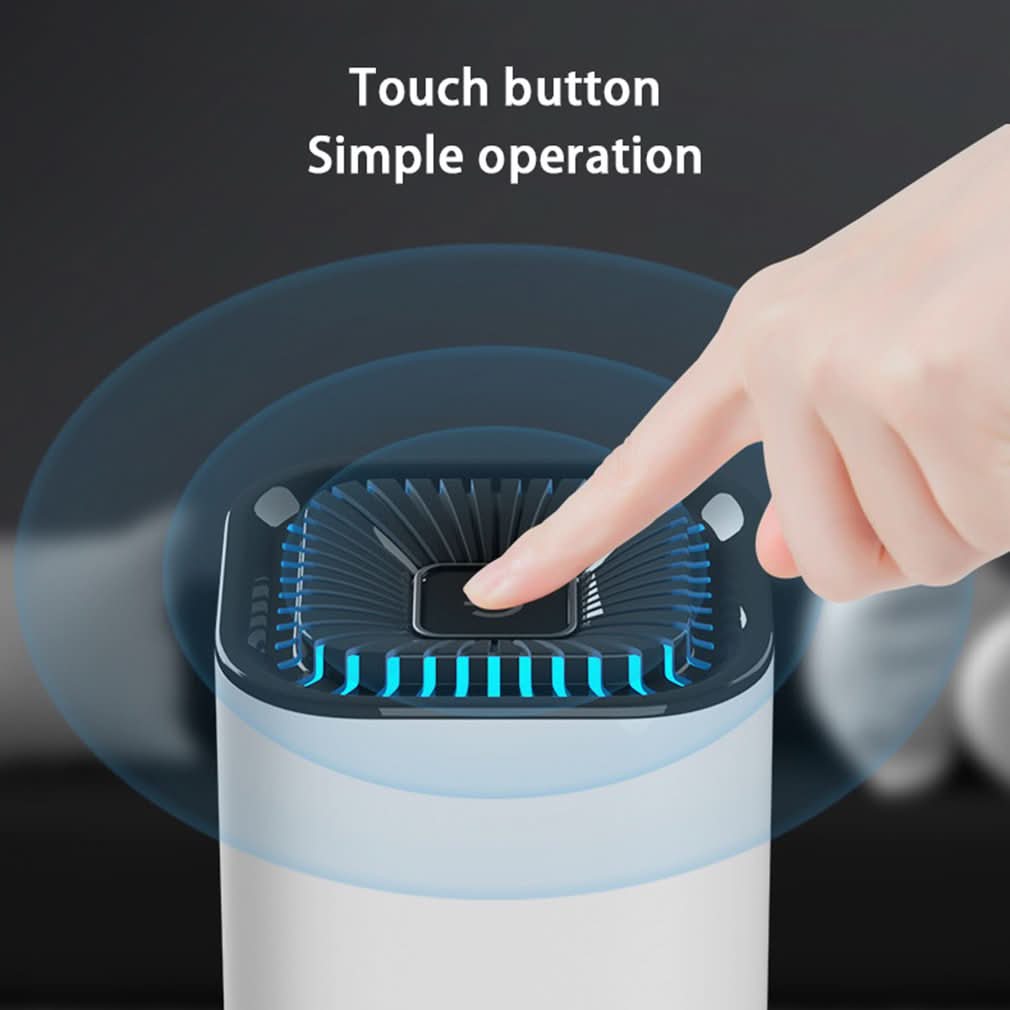 Purificatore d'aria portatile con ioni negativi per auto e casa, elimina formaldeide, polvere e odori, pulsante tattile