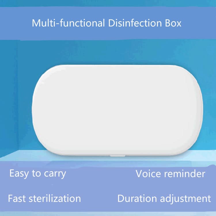 Box disinfezione multifunzionale wireless per aromaterapia, sterilizza oggetti piccoli rapidamente, promemoria vocale.
