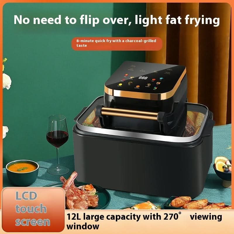 Smart Loop Air Fryer Flip: forno elettrico ad aria 3D, 12L, 1700W, 111-240V, colori nero, bianco e grigio
