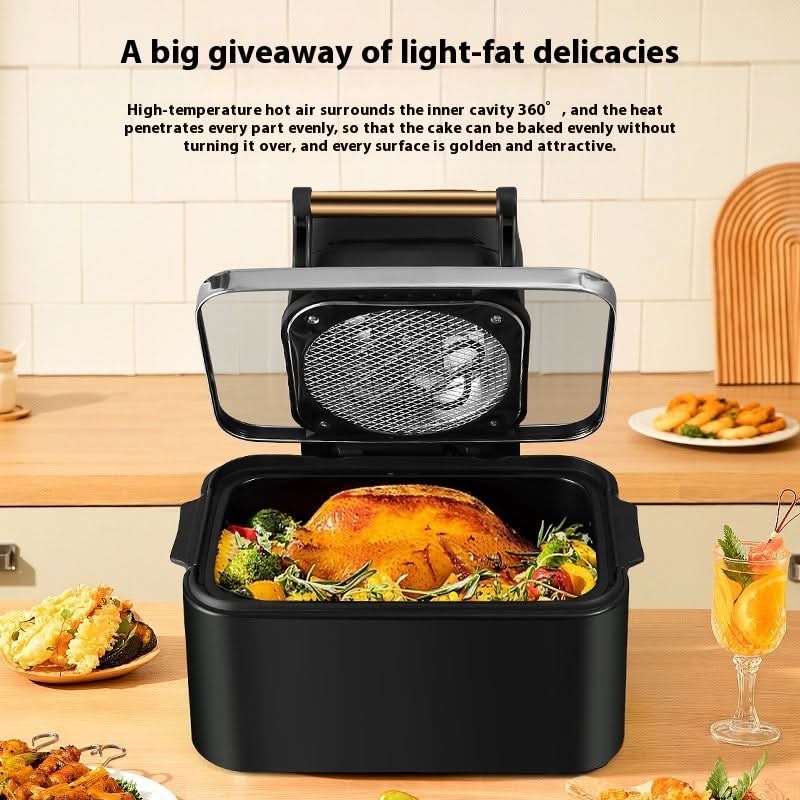 Smart Loop Air Fryer Flip: forno elettrico ad aria 1700W, riscaldamento 3D, nero, 400x280x300 mm, 4-5 persone