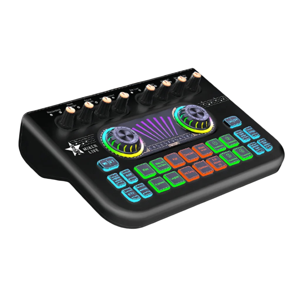 Mixer Audio DJ Mixer Scheda Audio 14 Effetti Registrazione Telefono PC