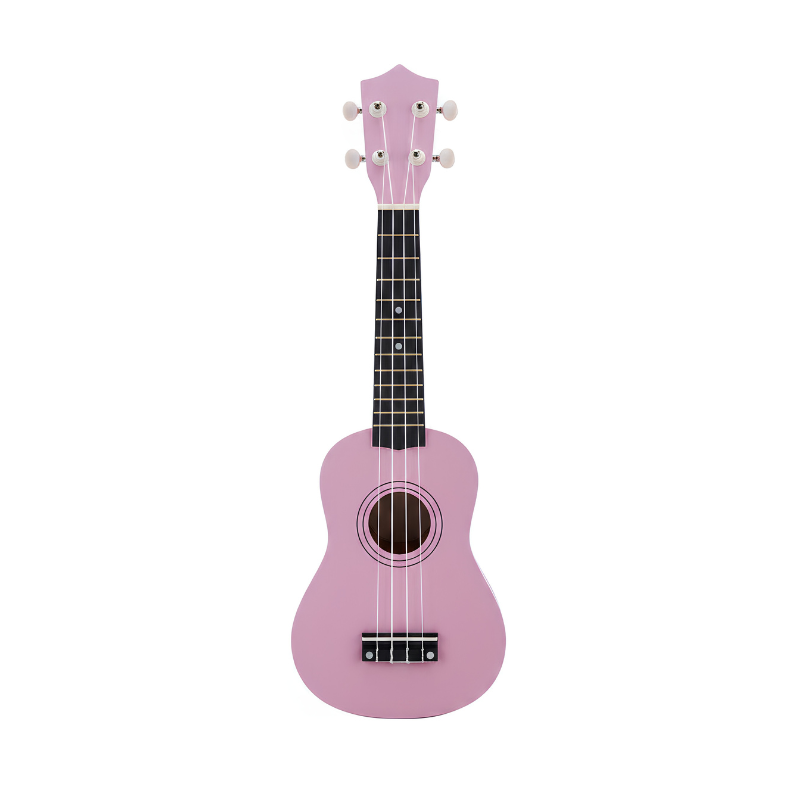 Ukulele per bambini da 21 pollici, colore rosa, marca Junning, confezione scatola di cuoio, strumento musicale