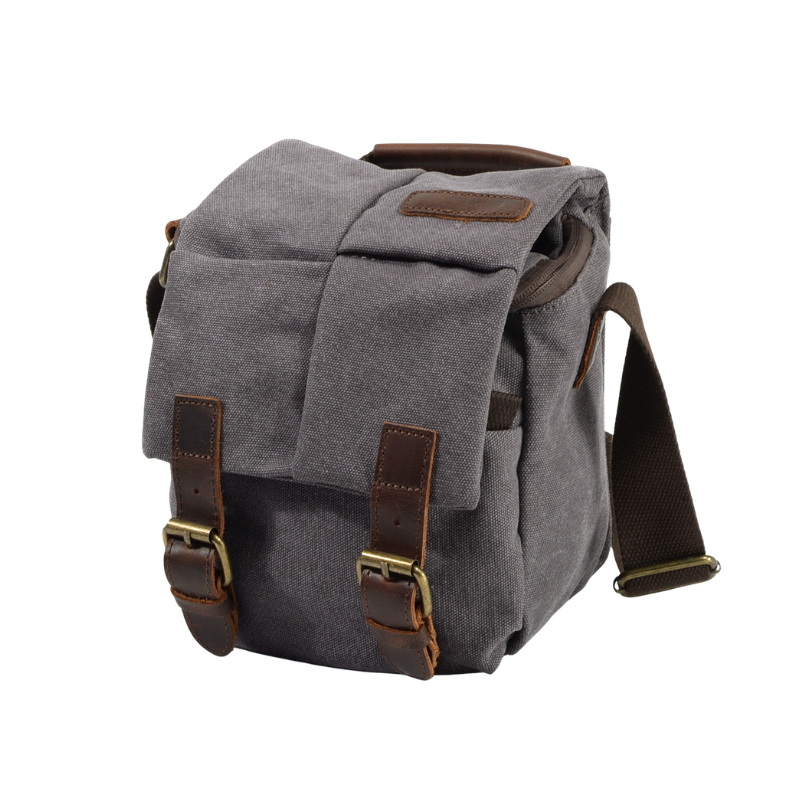 Borsa per fotocamere SLR a tracolla retrò in canvas impermeabile, resistente e protettiva.