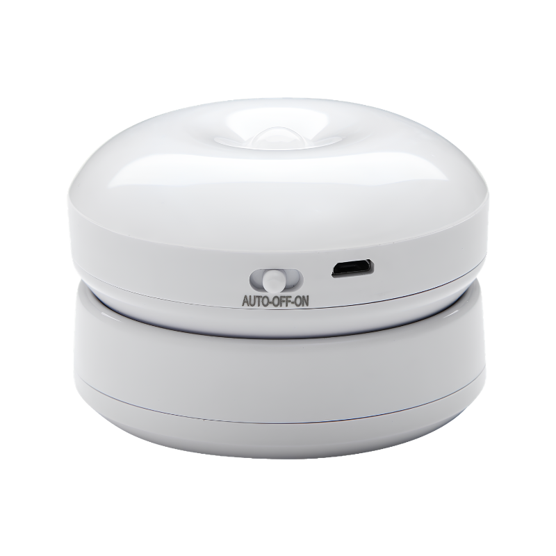 Luce sensore di movimento in ABS con porta USB, interruttore ON-OFF-AUTO, ideale per corridoio, garage e guardaroba.