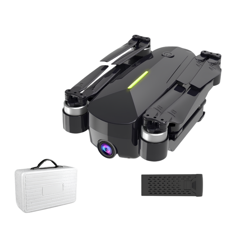 Drone brushless GPS 4K HD con controllo remoto, pieghevole, con custodia bianca e accessori