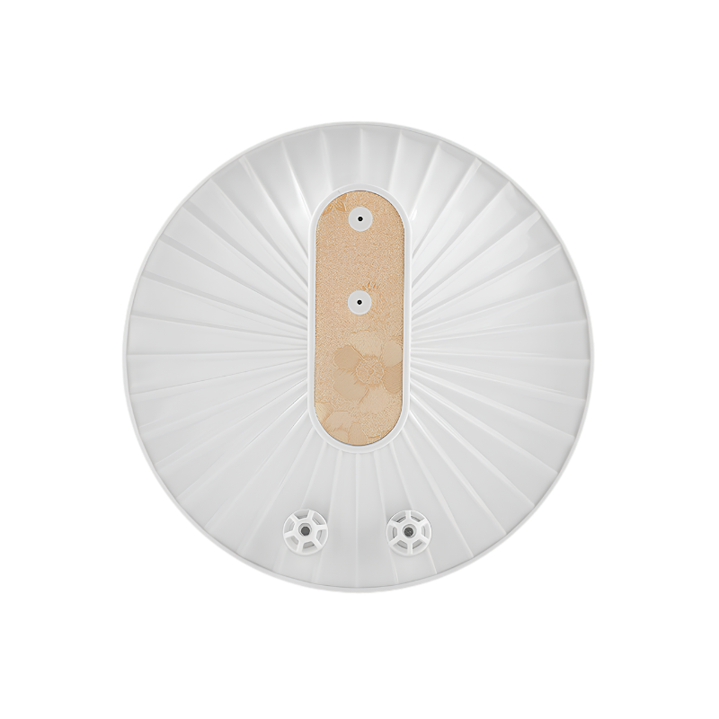 Dispositivo portatile per pulire frutta e verdura, ricarica USB, design circolare bianco con pannello beige centrale