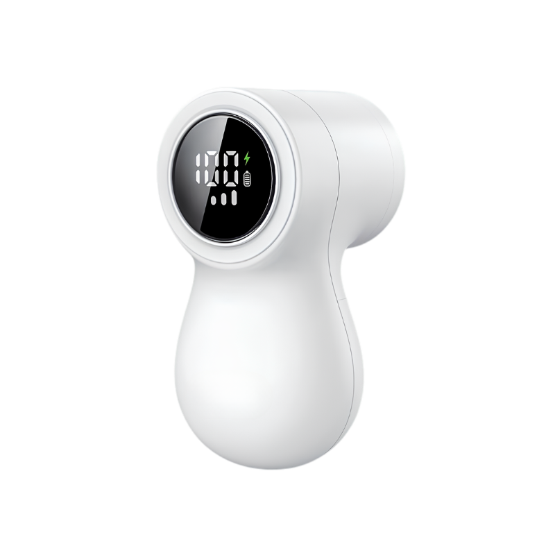 Rimuovi peluciole elettrico portatile con display digitale LED, corpo bianco ergonomico, ricarica USB