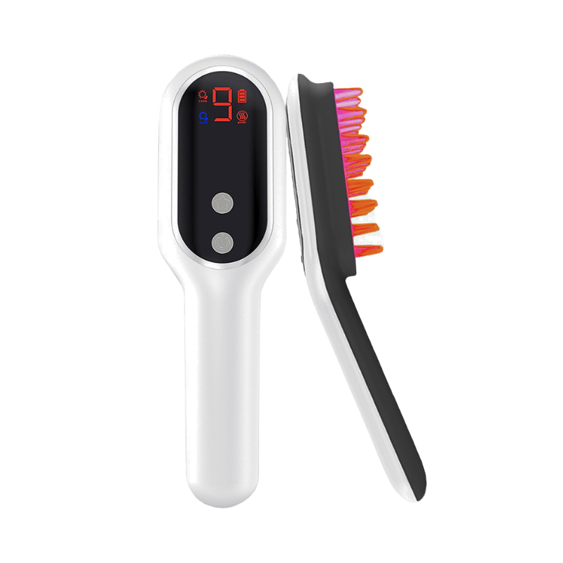 Pettine Elettrico Massaggiante Cuoio Capelluto Display Digitale LED