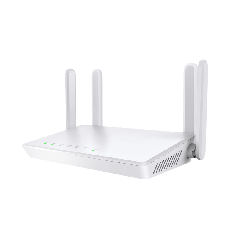 Router wireless bianco per parete, 300 Mbps, 4 antenne e LED verdi