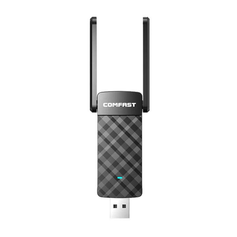 Chiavetta USB WiFi a doppia banda con antenne esterne, Comfast MT7612U, dongle USB 3.0.