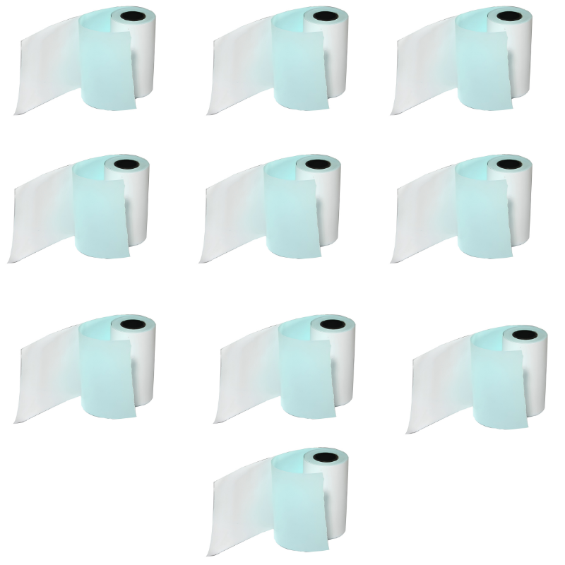 Dodici rotoli di carta termica azzurra per stampante fotografica mobile Bluetooth