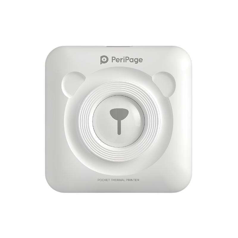 PeriPage stampante termica portatile Bluetooth a forma di orsetto, stampa foto e testo senza inchiostro.