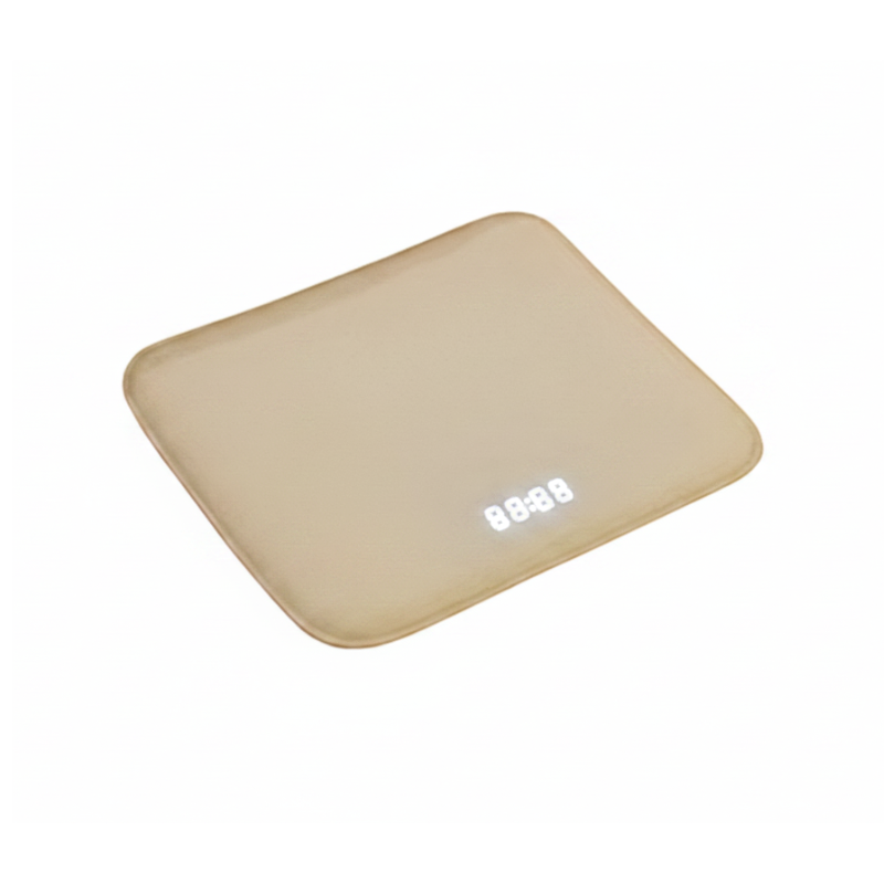 Svegliapositiva in memory foam con display LED digitale, sensore touch e design moderno per comodità e luce notturna.