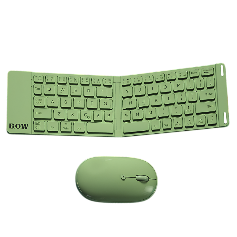 set tastiera e mouse wireless verde