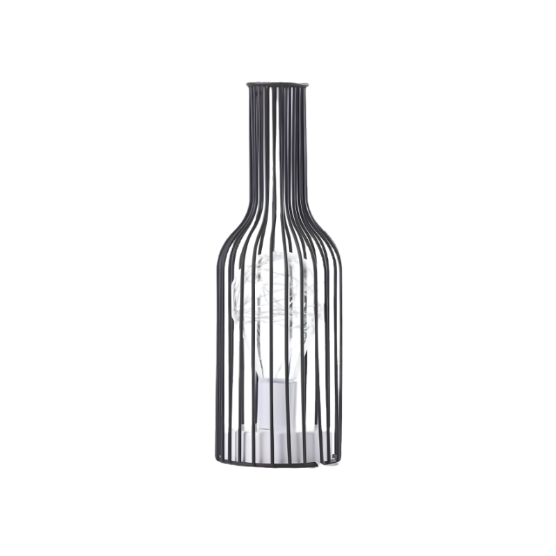 Lampada da tavolo cava in ferro, stile minimalista, illuminazione letto e scrivania, decorazione casa