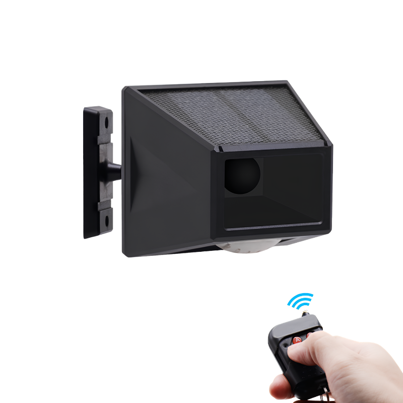 Lampada allarme solare con sensore infrarosso per rilevamento di presenza e controllo remoto, LED 3W, IP65, 90x90x85 mm