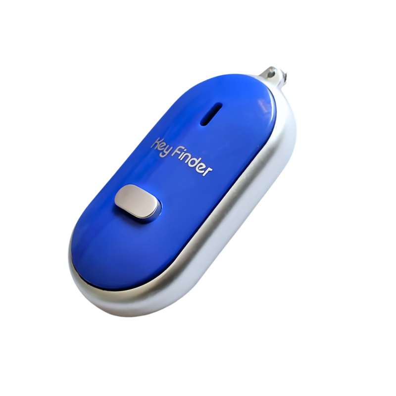 Dispositivo cercachiavi blu con controllo vocale, senza anello, 5.5×3×1.5 cm, ABS