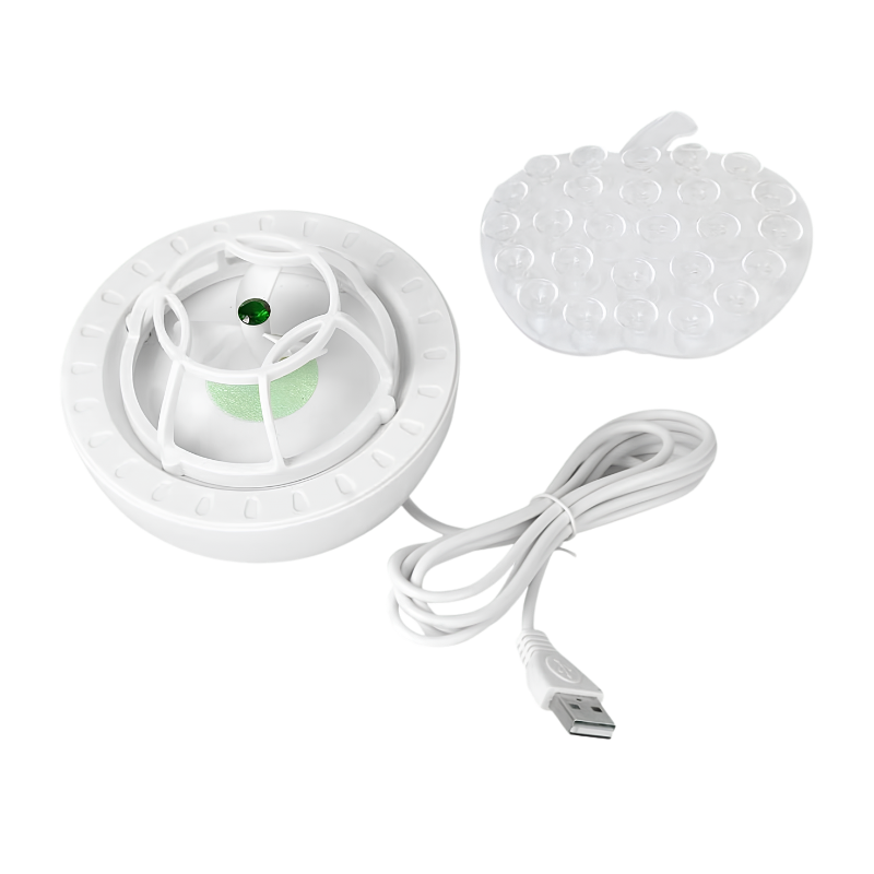 Bubble Dishwasher, alimentazione USB 5V 2A, corpo ABS, onde 120 s e 60 s, totali 15 min, confezione 103x103x83 mm