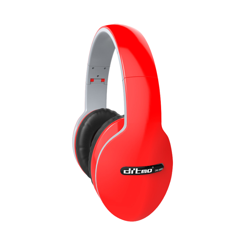 Cuffie gaming cablate rosse con auricolari sovracucchie neri, driver 40mm, jack 3.5mm e design moderno da 1.2m.