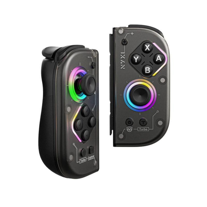 Joycon wireless NYXI con joy-con dual hall RGB perNintendo Switch OLED, Lite e Gen 1. Compatibilità Bluetooth eturbo.