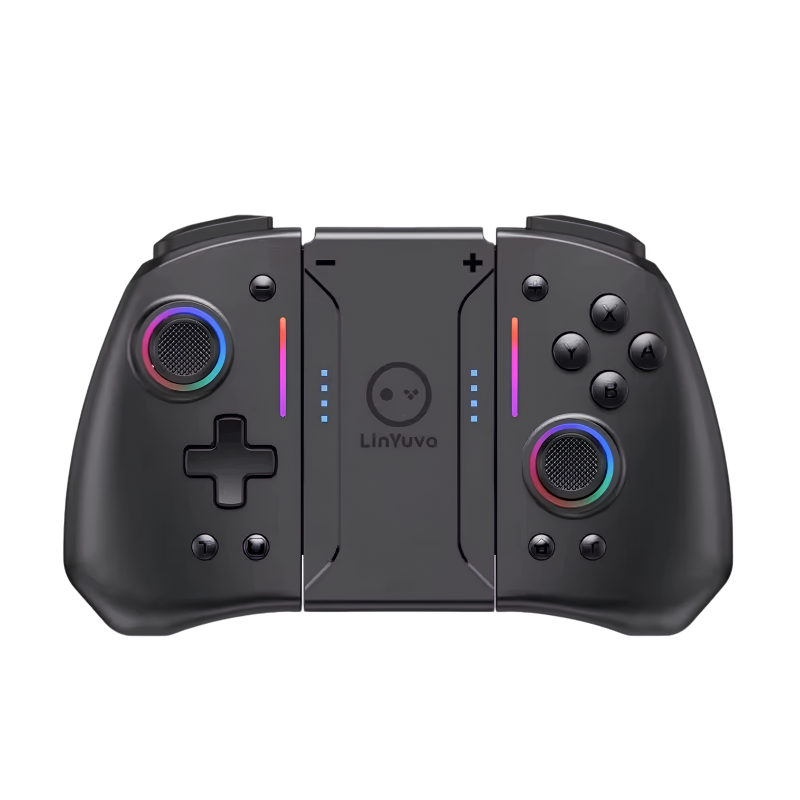 joycon wireless Bluetooth LinYuvo KS42 con luci RGB colorate e joystick Hall per Nintendo Switch
