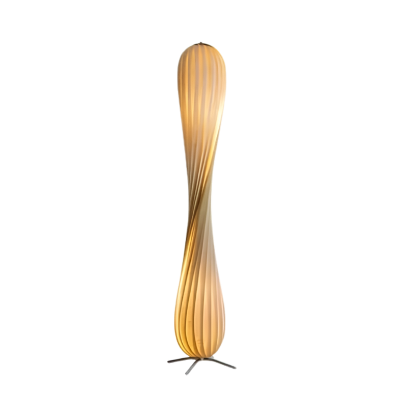 Lampada da terra stile nordico con design twistato, ideale per camera, studio o soggiorno. 220V.