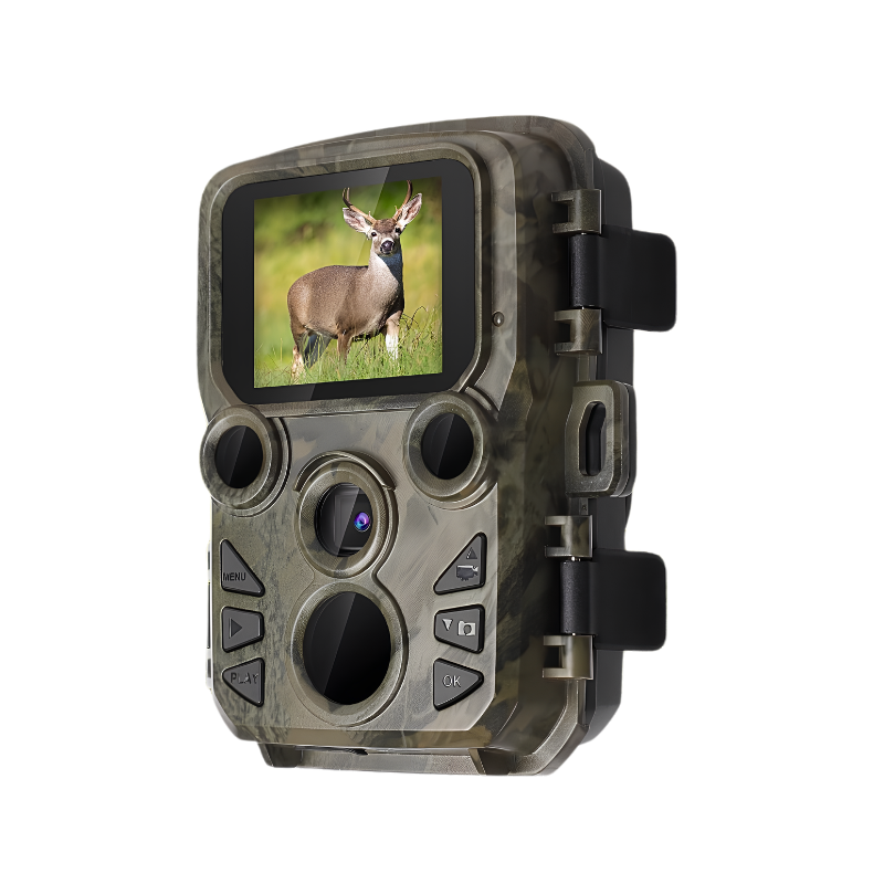Fotocamera di sorveglianza a infrarossi, 12 milioni di pixel, professionale, stile box con schermo integrato